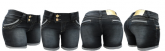 Short jeans com lycra, 02 botões